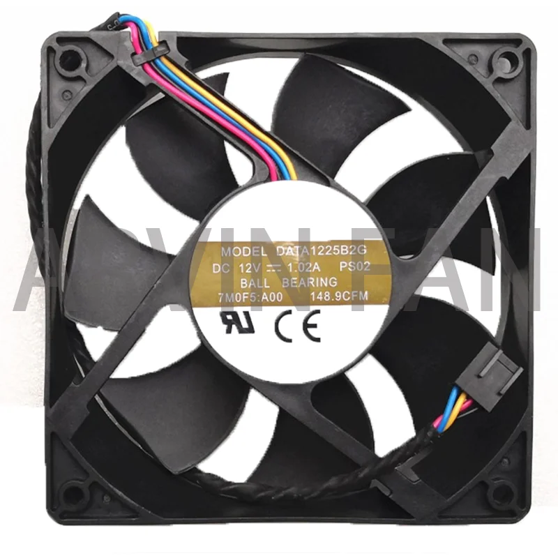 

DATA1225B2G PS02 12025 12cm Fan Double Ball 4-Wire 12V 1.02A 4300RPM 148.9CFM