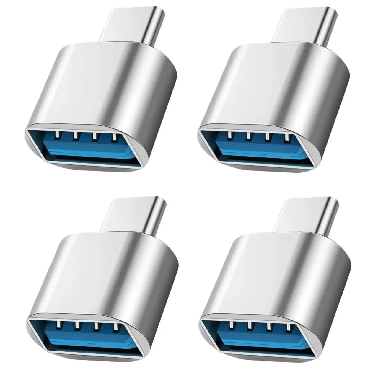 USB C to USB Adapter, USB C Male to USB 2.0 Female OTG Adapter, Transfer Data Fast Charge, for Smartphones, Lops USB Flash Drive