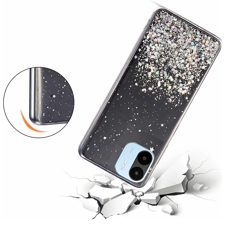 Bling Glitter Phone Case For xiaomi redmi A1 A 1 1A Soft Full Cover For redmi A1 redmiA1 Back cover CAPA