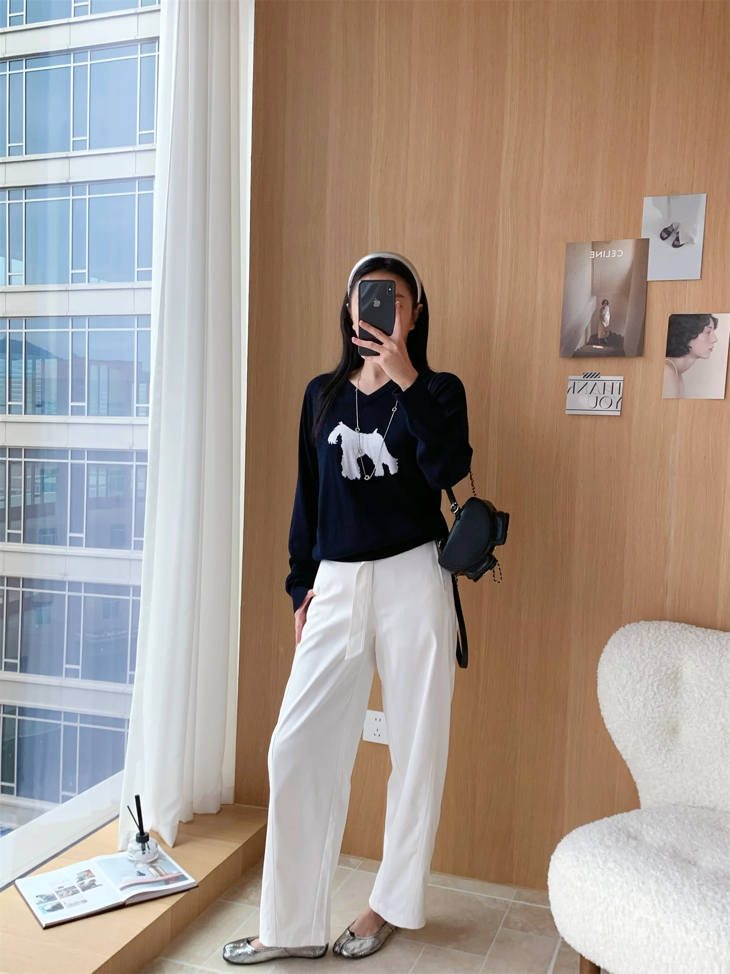 

Early Autumn Banana Casual Pants Textured Waist Belt Pleated Feel Polyester Fiber High Waist Ladies Faion Casual Trousers
