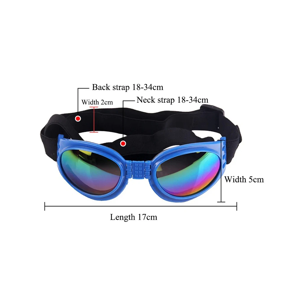 pet Dog Sunglasses Foldable Adjustable Collapsible Padded UV Protection Sunglasses Pet Accessories Motorcycle Glasses