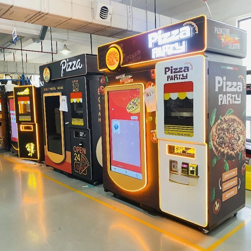 Smart Fully Automatic Digital Touch Screen Pizza Vending Machine Hot Fresh Food for Commercial Business Sale High Quality