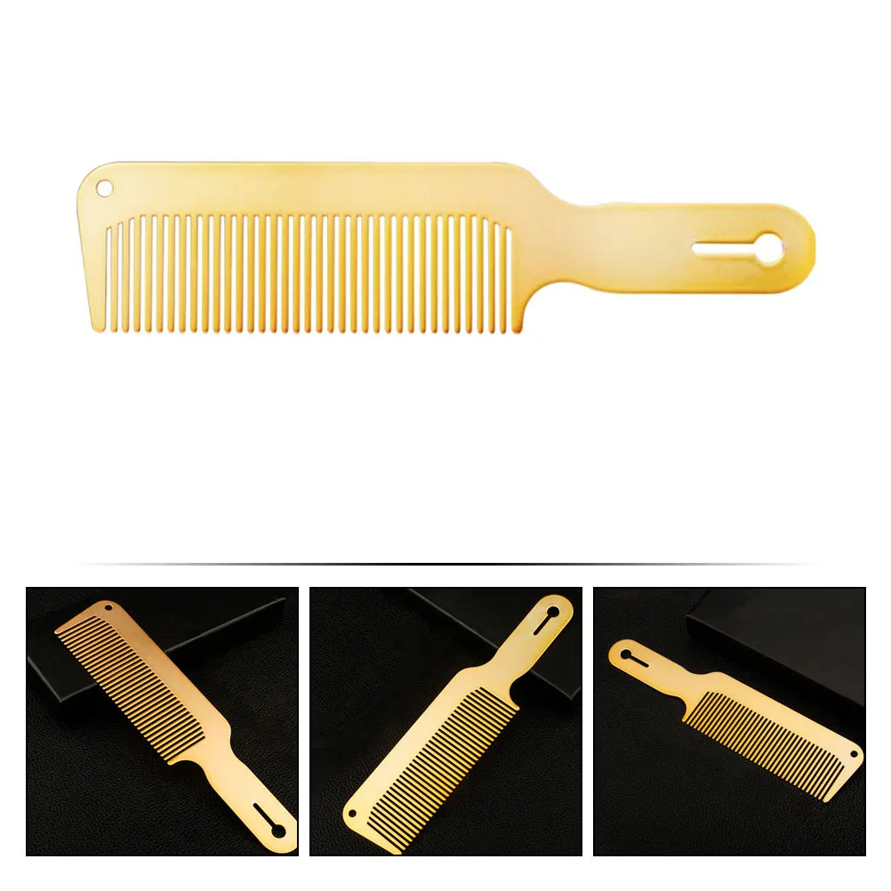 

Нержавеющая сталь для мужчин, металлический инструмент для укладки волос, парикмахерская, металлическая мужская парикмахерская, парикмахерская, расческа для мужчин, прочная дорожная расческа