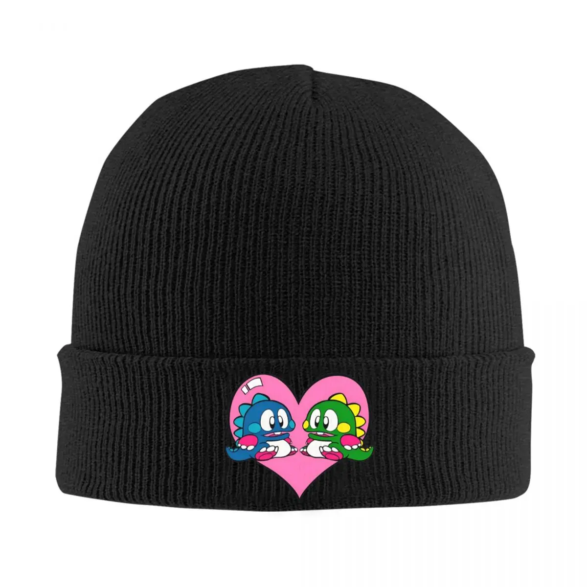 Bubble Bobble Love Bonnet Hats Knitting Hat Unisex Adult Funny Elastic Beanie Hats Spring Hippie Design Caps