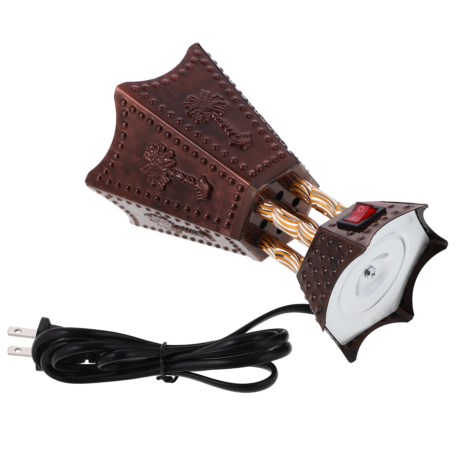 

Electric Incense Burner Arabic Style Metal Censer Household Decorative Tabletop Aroma Stove For Home Decor Purify