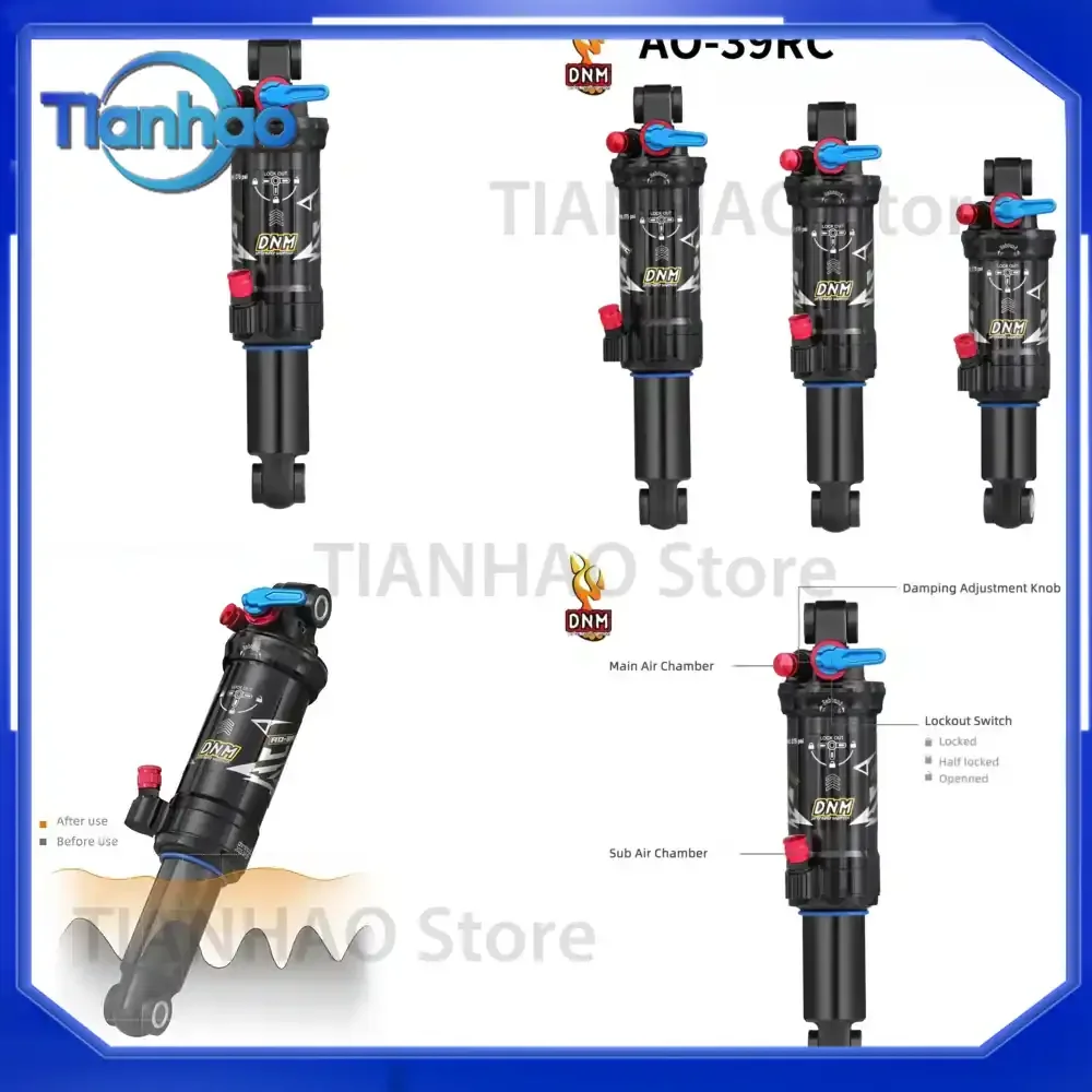 DNM AOY-39 Rear Shock Absorber for Mountain Bike 165mm 190mm 200mm Travel XC Off-Road Downhill