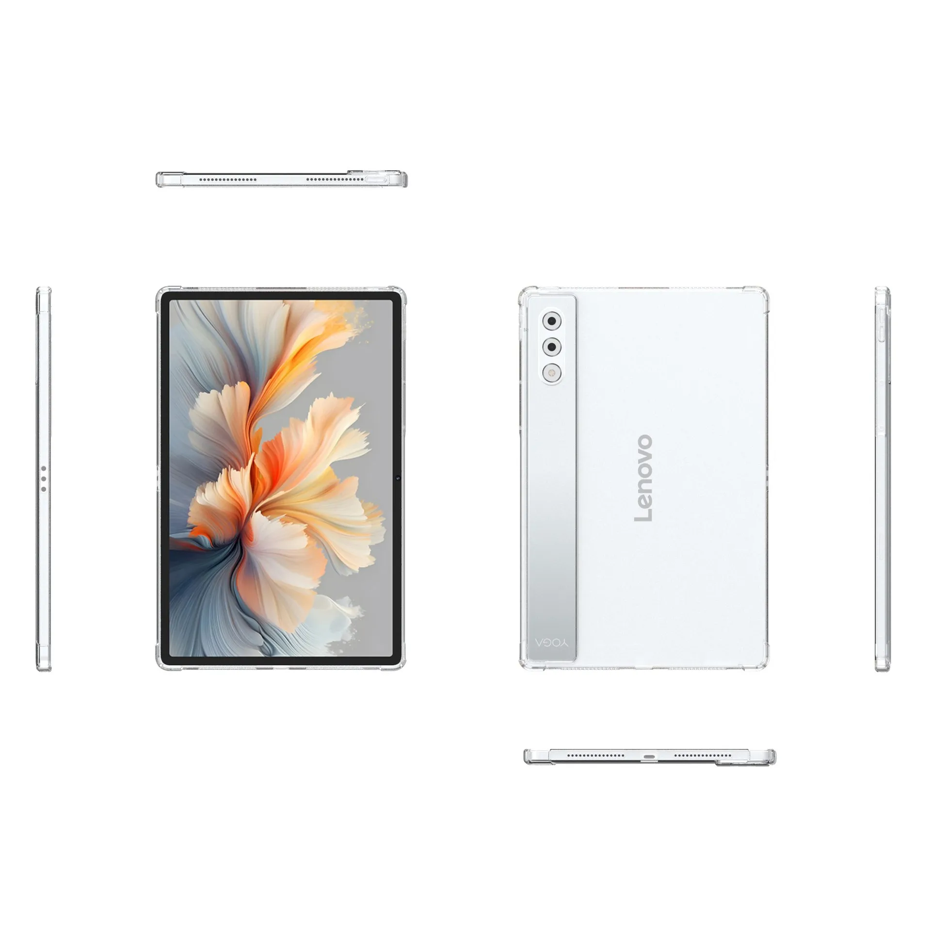 Clear Case for Lenovo Yoga Tab Plus (12.7 inch) 2025 Ultra Thin Silicone Soft TPU Anti-fall Cover for Lenovo Yoga Tab Plus 12.7