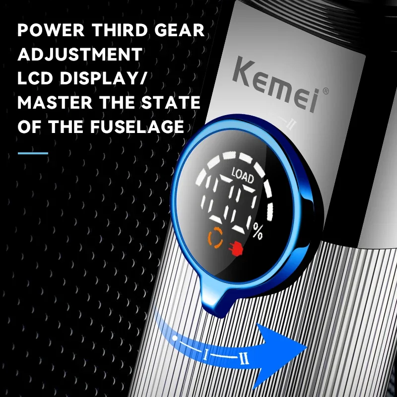 Kemei-Afeitadora eléctrica profesional para hombre, máquina de afeitar IPX5 impermeable con lámina, carga Usb, recortadora de barba, qshave, KM-3211