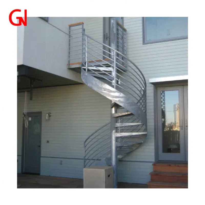 custom.Modern Indoor and Outdoor Staircases  Simple Assembly -shaped Metal  Unique Design  Can Be Installed