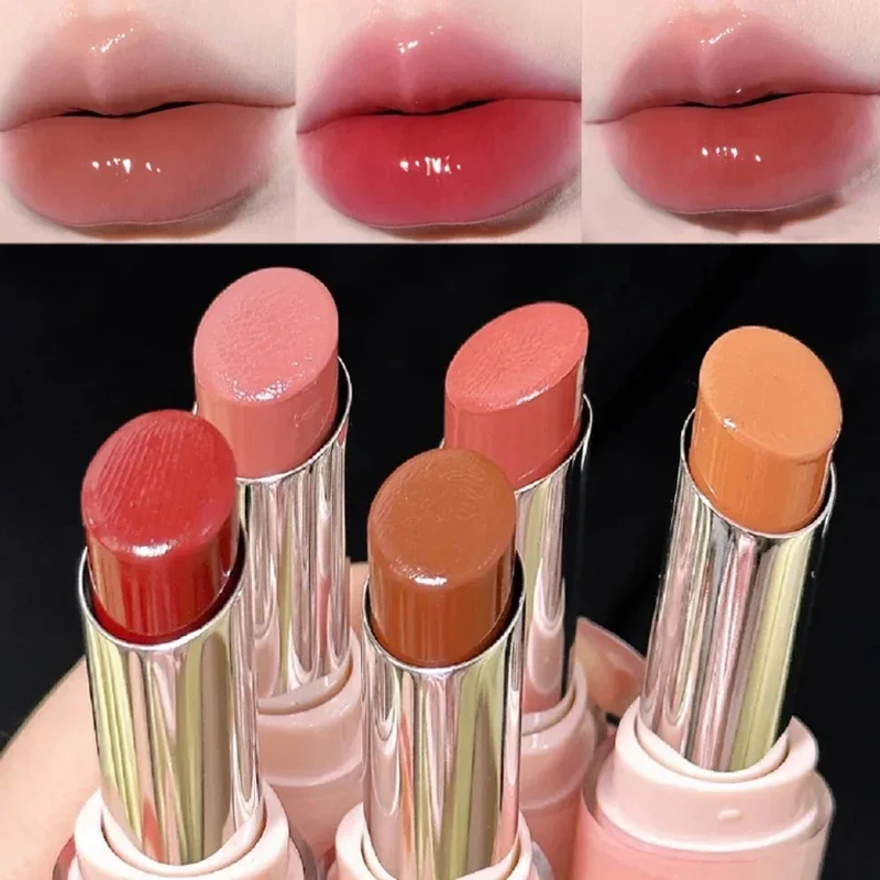 Mirror Jelly Lipstick Plumping Lasting Non-stick Cup Red Lips Pigment Moisturizing Water Light Crystal Lips Makeup Cosmetics