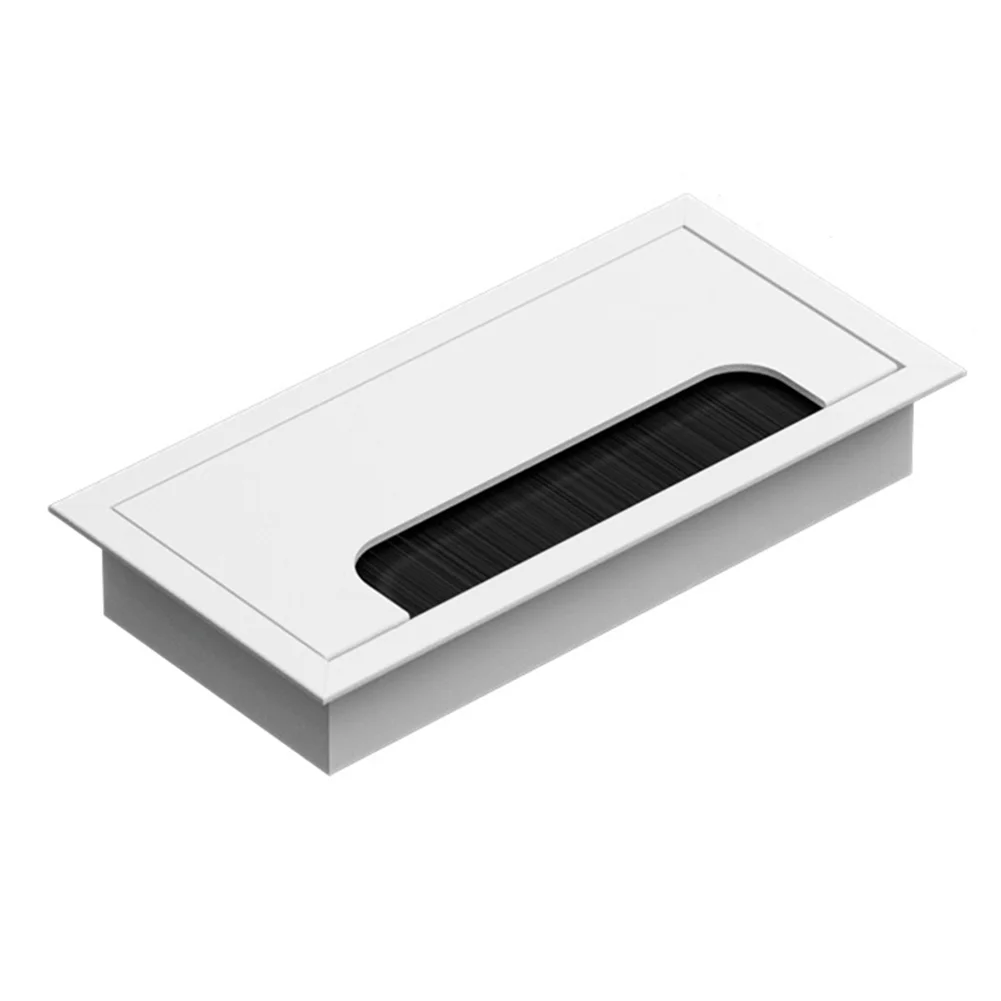 

Metal Desk Cable Grommet with Flip Open Cover for Managing and Concealing Multiple Desktop Cables in Office and Home Settings