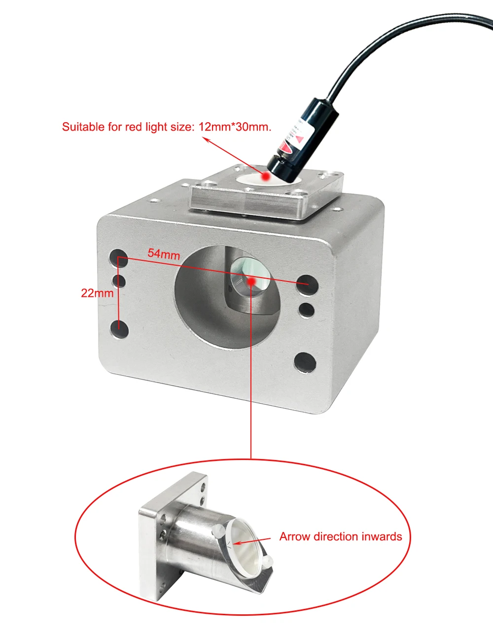 Hunst uv laser beschriftung maschine rotlicht halter strahl kombinierer kit rotlicht anzeige strahl kombinators piegel – Detail 3
