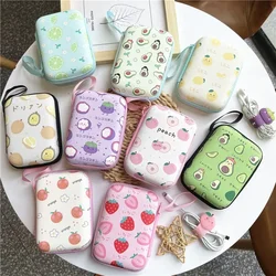 Summer Fruit Zipper Hard Headphone Holder Case For Airpods Redmi Airdots Case Storage Bag Box Earbuds Accessories Earphone Pouch