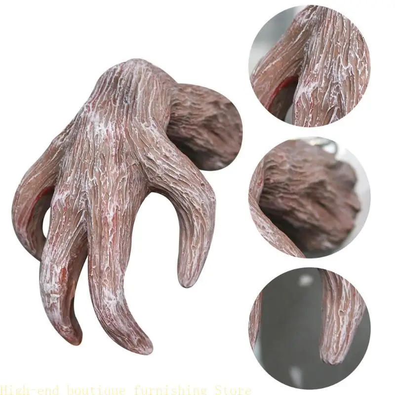 L9NB Scary Tree Bark Face Decor Garden Halloween Horror Tree Wall Hanging Ornaments