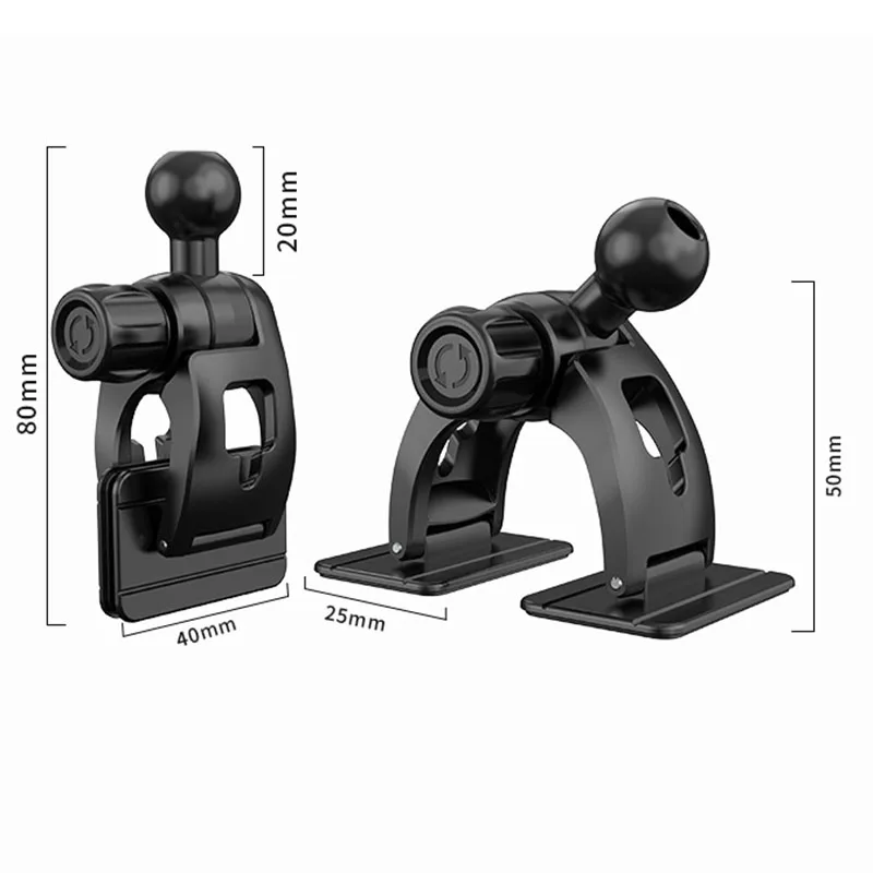 Universal Dual Klebe Basis 17mm Kugelkopf Halter Basis Fit Für Auto Gebogene Oberflächen Dashboard Magnetische Schwerkraft Telefon stehen – Detail 3