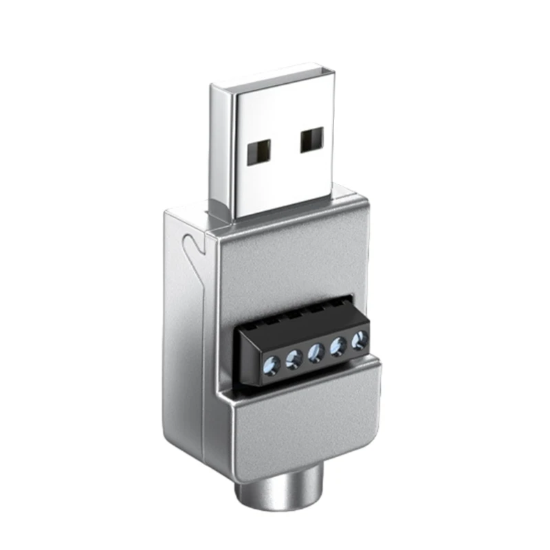 Caja Metal Usb 2,0 macho adaptador Terminal sin soldadura cable sin soldadura USB 2,0 Dropship