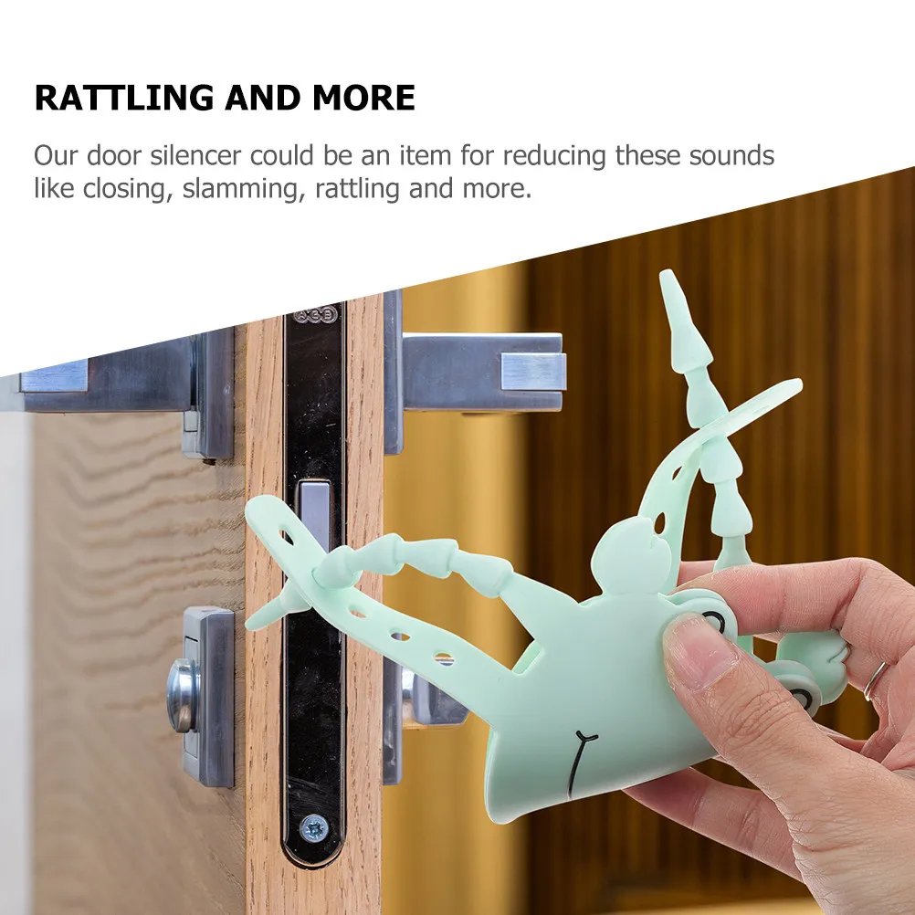 

Комплект из 2 накладок на дверные ручки с технологией шумопоглощения для плавного и бесшумного закрывания, идеально подходит для детской комнаты, офиса, как демпфер для предотвращения ударов дверью.