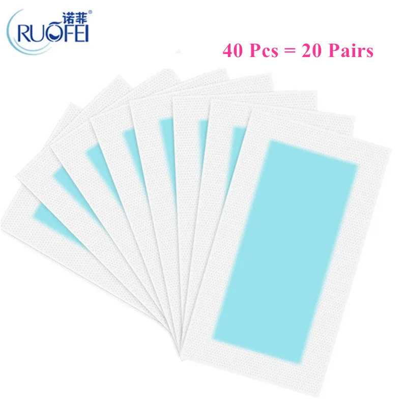 40pcs=20sheets Summer New Hot Sale Professional Beauty Hair Removal Paper Double Sided Cold Wax Strips Paper For Leg Body