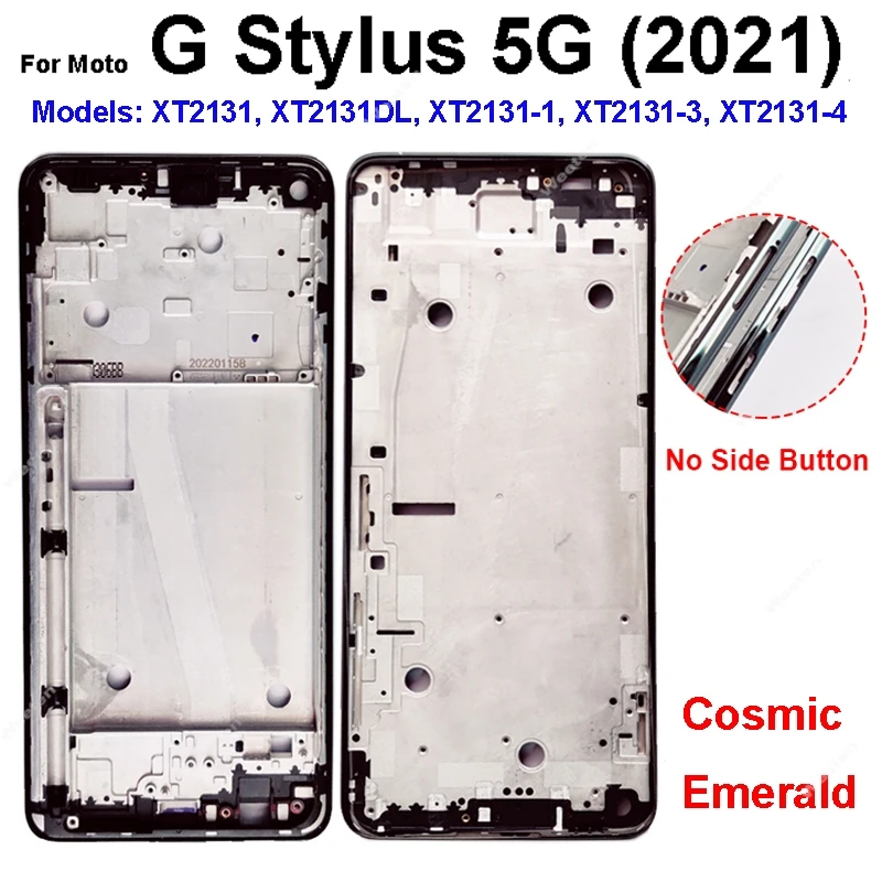 شاشة أمامية إطار متوسط الحافة لموتورولا موتو G ستايلس 5G 2020 2021 2022 2023 XT2043 XT2317 XT2131 XT2215 XT2315-1 أجزاء
