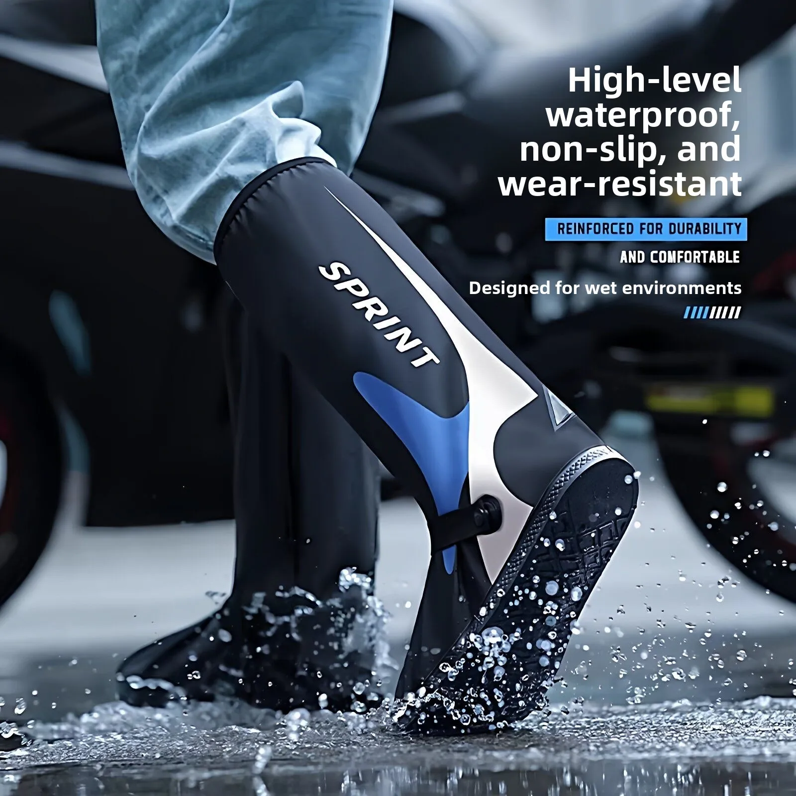 

Thickened Waterproof Anti-Slip Wear-Resistant Rain Boot Covers for Men And Women Reusable Universal Snow Boots Covers