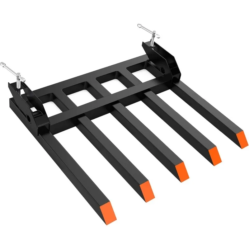 

Зажим на вилках для мусора на ведро 48 дюймов, сверхмощные вилки для поддонов 2500 фунтов, вилка для поддонов, вилка для аксессуаров для тракторов, ведро с погрузчиком, лыжи