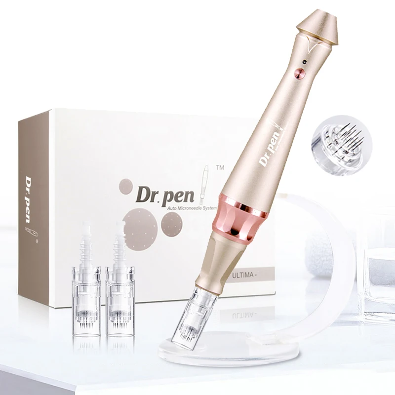 Dr. Pen E30 Ultima Electric Wireless Micro Skin Pen with 12 Replacement 0.25mm Needle Cartridges Skincare Tool SPA Care