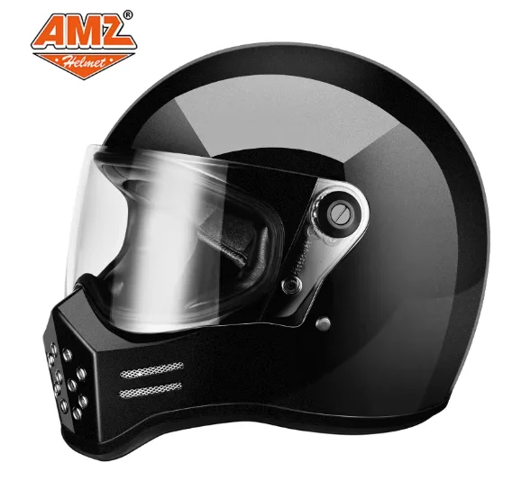 

High strength fiberglass classic retro go kart full face helmet, For Harley Retro Cruising Motorcycle Protective Helmet AMZ 939