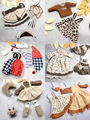 30CM BJD Doll Clothes Girl Dress Up Makeup Cute Children Dollhouse Accessories Humanoid Doll Girl Gifts Birthday Gifts DIY Toys