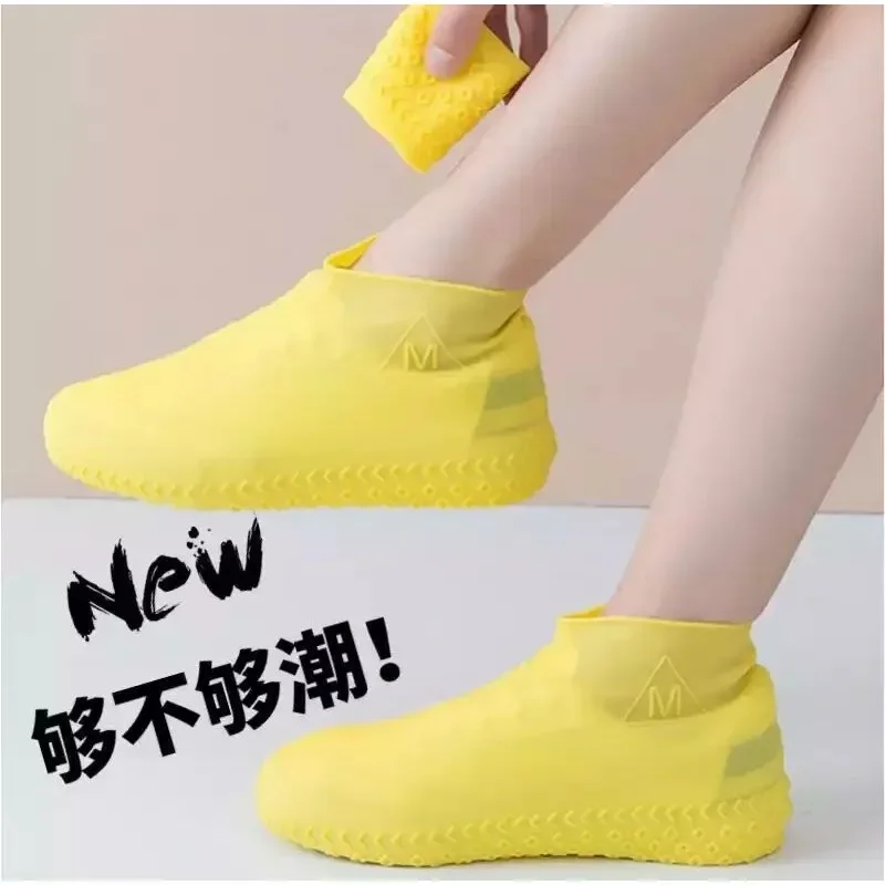 Waterproof Non-slip Silicone Shoe Cover High Elastic Wear-resistant Unisex Rain Boots for Outdoor Rainy Day Reusable Shoe Cover