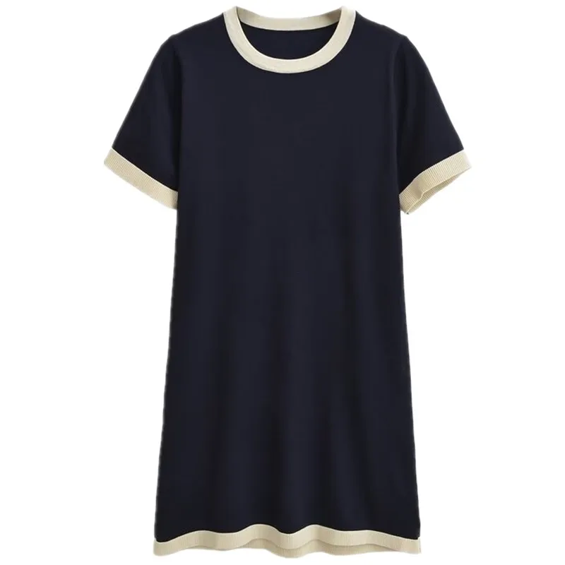 Neue 2024 Herbst Damen S Sve Round Ne Dr Flat Needle Bla Dr Pendeln Sle Faionable Slim Fit Dr