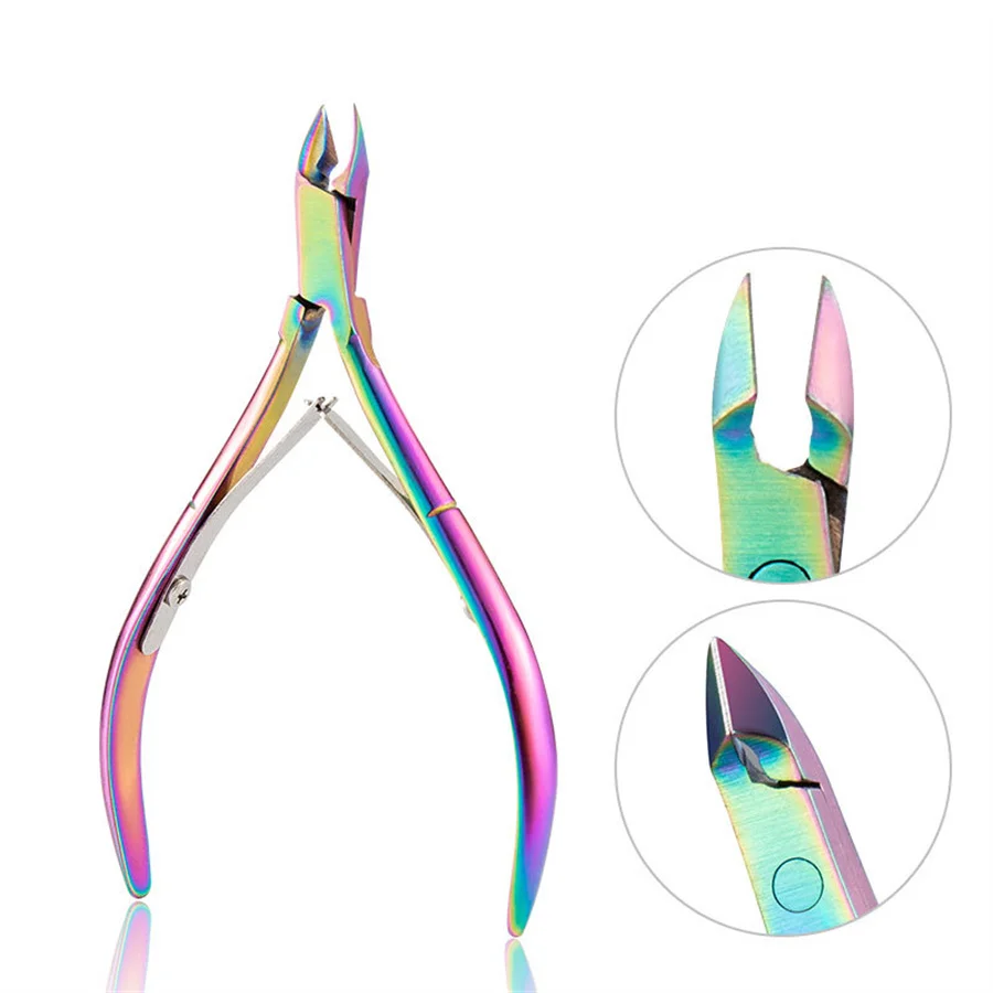 Dead Skin Pliers Stainless Steel Exfoliating Scissors Hawk-billed Pliers Exfoliating Barbed Scissors Nail Manicure Tools 1 Pack