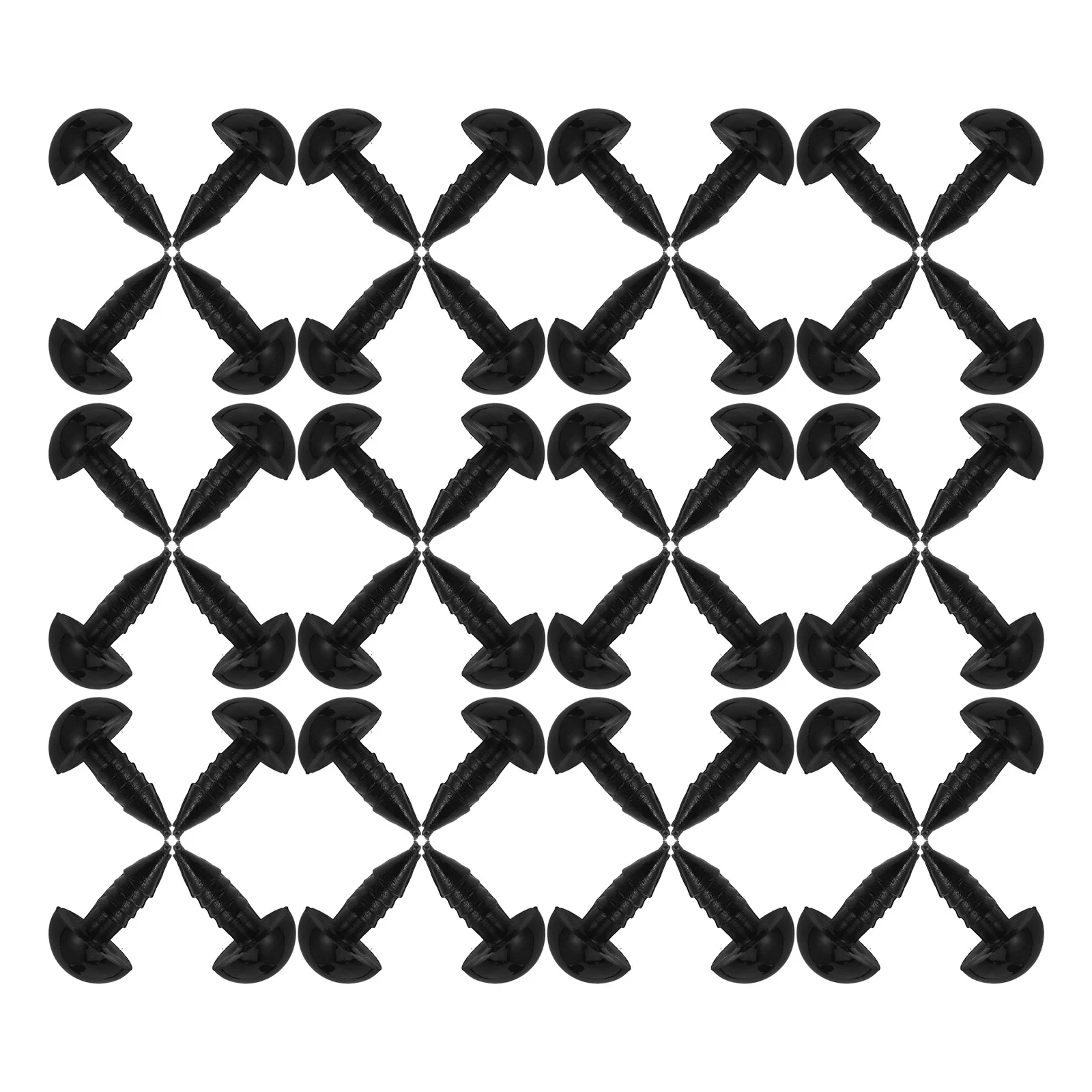 200Pairs DIY Plastic Screw Safety Eyes Black Long-Lasting for Animal Craft Handmade Scrapbooking Projects Size 6Mm