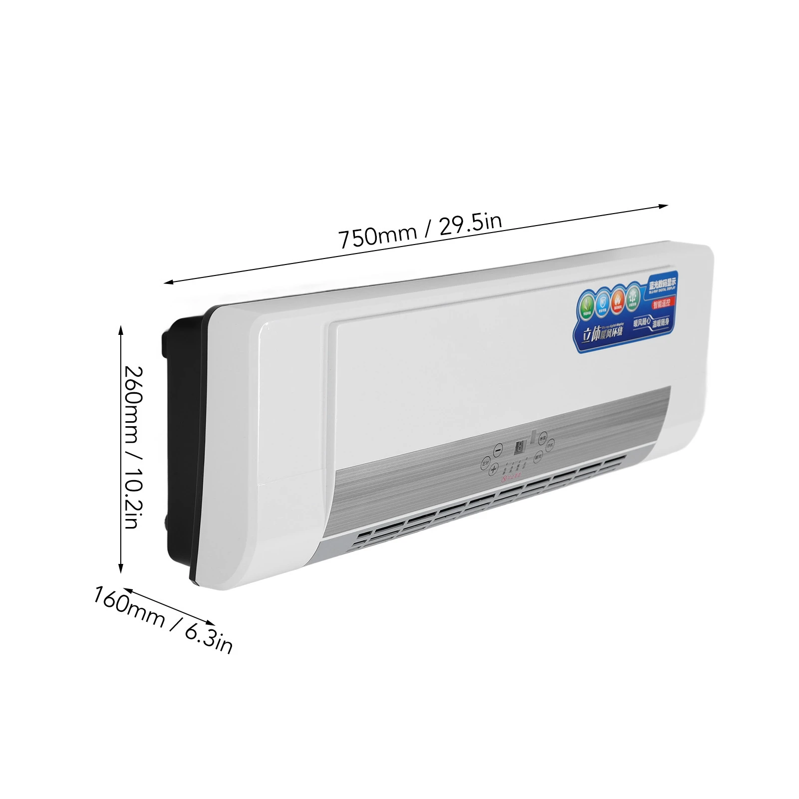 Riscaldatore per montaggio a parete riscaldatore ca doppio uso Timer per tutte le stagioni telecomando 40 metri quadrati protezione da surriscaldamento riscaldatore di raffreddamento per camera da letto