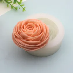 1pcs New Style 5.9*2.4cm Ranunculus Flower (zx397) Food Grade Silicone Handmade Soap Mold Crafts DIY Mould