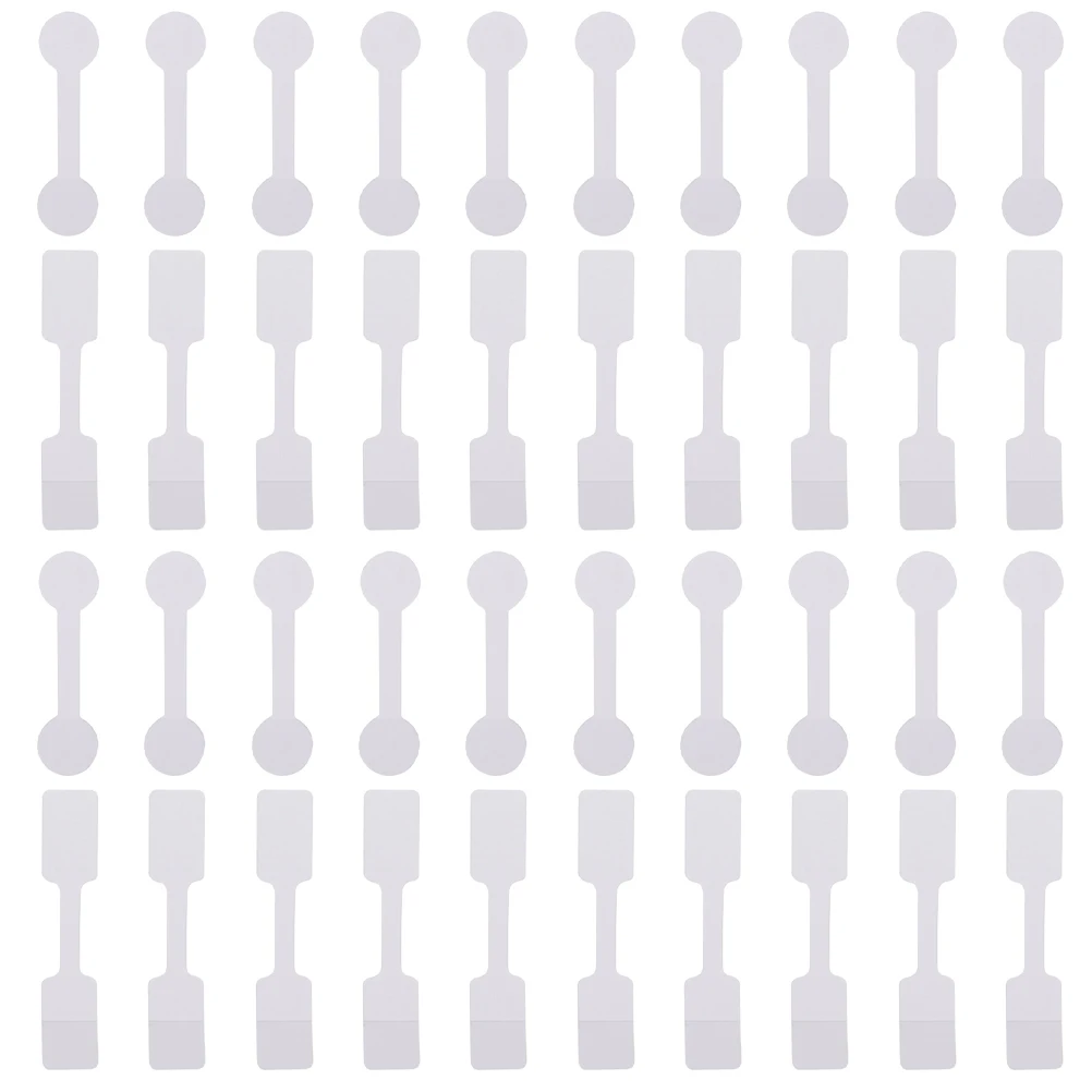 

Jewelry Tags Price Labels White Stickers Garment Decors Square Head Round Paper Lightweight Adhesive Removable Practical Use