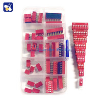 45PCS dip switch 2.54mm feet pitch coding switch 1/2/3/4/5/6/7/8/9P position kit set