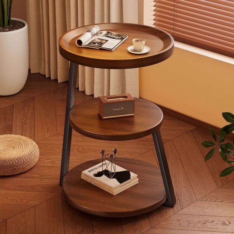 

Прикроватная тумбочка в винтажном стиле, небольшой чайный столик для домашнего использования на балконе, гостиной, кабинете, полке для хранения, спальне, прикроватная тумбочка