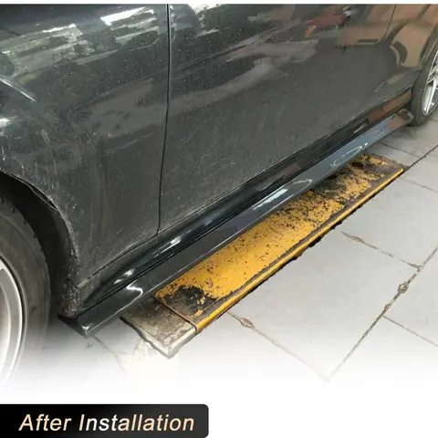 Sidokjolar, förlängningar för Mercedes Benz C-klass W204 C63 2D 4D 2008-2014 Stötfångare, läpp, karosserikit, kolfiber 6 best sales w204 sidokjol - №6