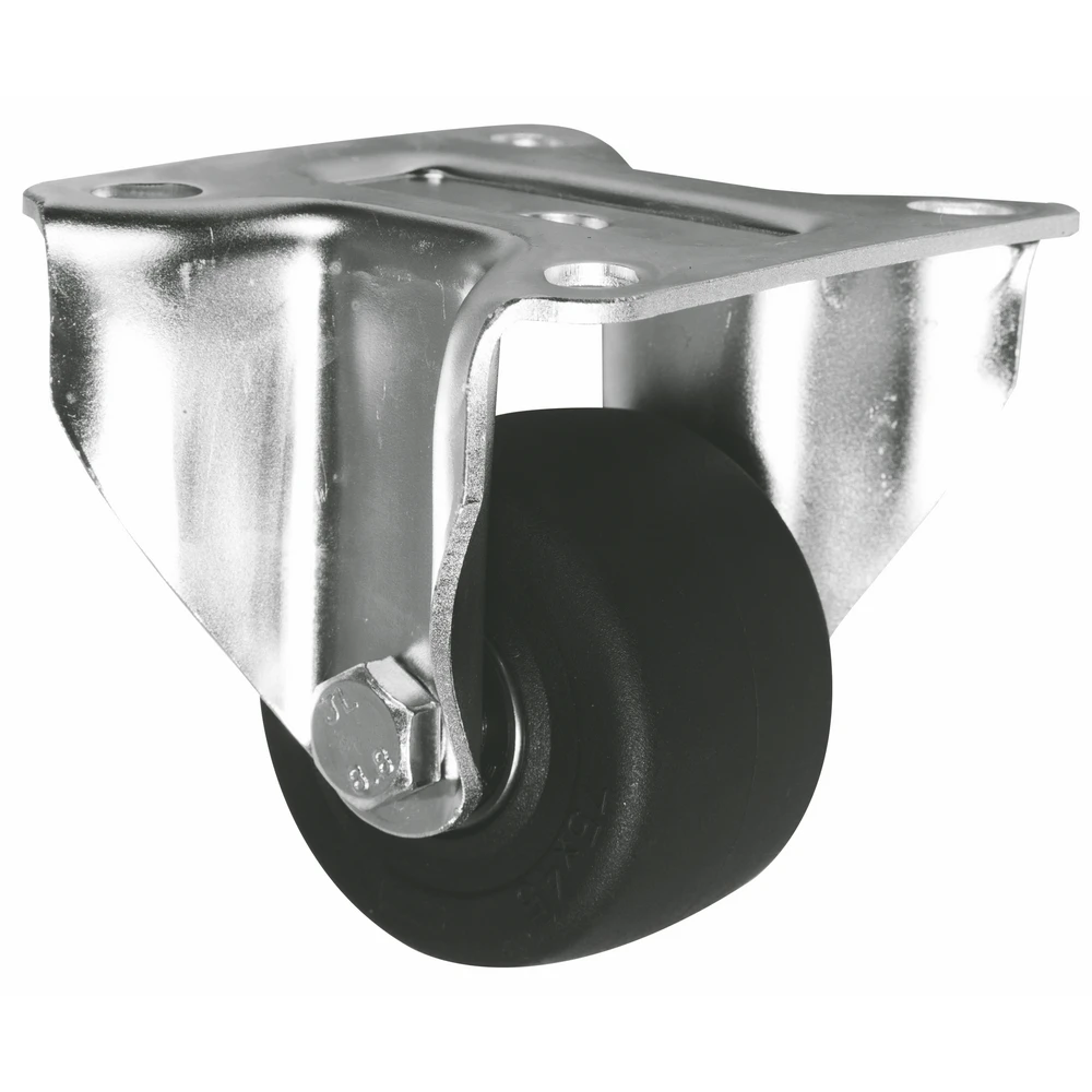 

Industrial Commercial Machines Black 2.5 3 Nylon Double Ball Bearings Heavy Duty Rigid Casters 600-700 kg Load