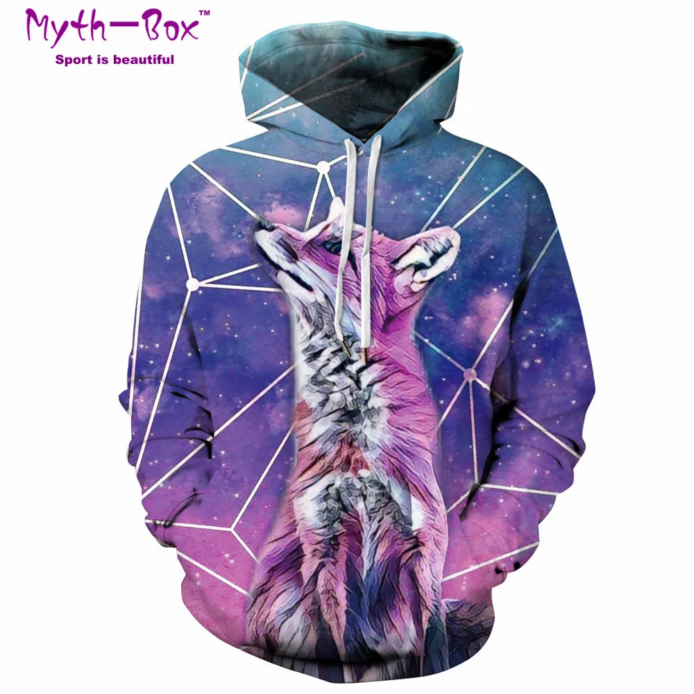 Women/Men Hoodie Sweatshirts Autumn Winter Sport Hoodies Women Wolf 3D Print Starry Sportwear Hooded Sweater Streetwear Pullover