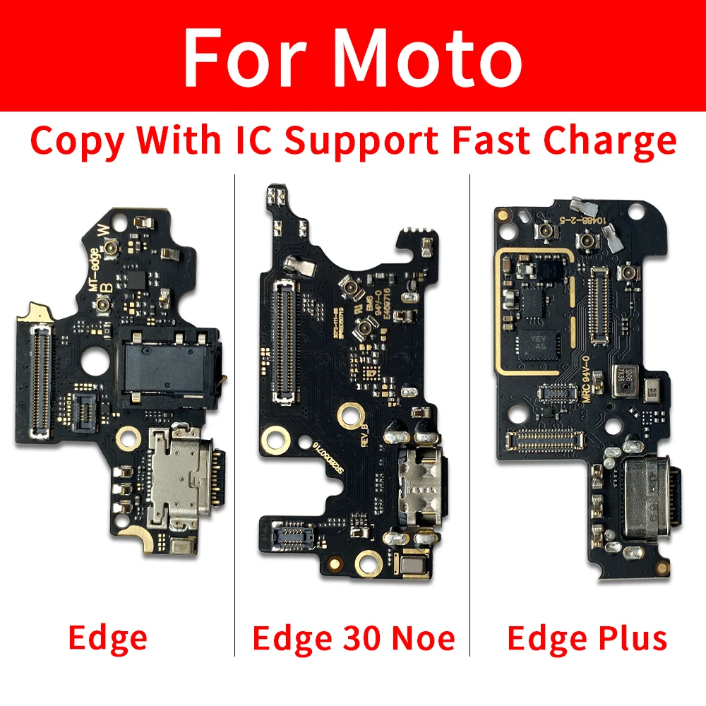 New USB Charging Board Port Dock Flex Cable Connector Microphone For Moto Edge 20 Lite S Pro 30 40 Neo Fusion Ultra Plus 2021