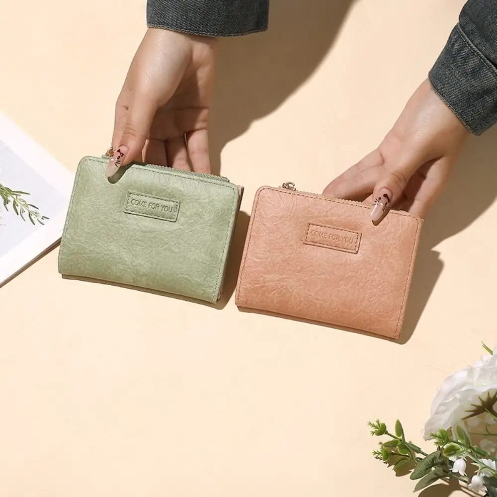 Durable PU Leather Money Coin Purse 6 Colors Zipper Mini Money Bag Multifunctional Clutch Bag Women Men