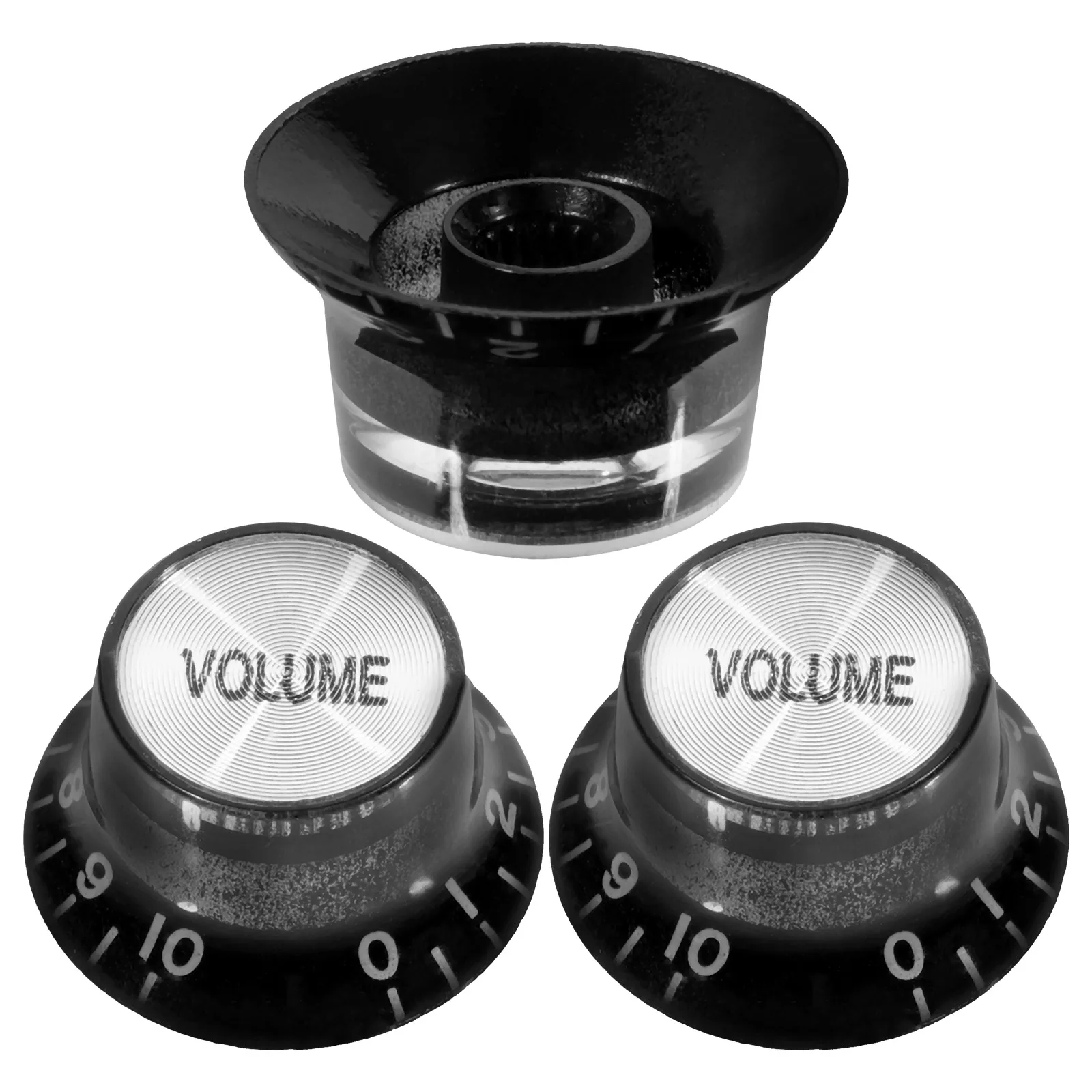 

3pcs Black ABS Electric Guitar Volume Knobs Replacement Control Potentiometer Caps for Repair Tone Parts Accessories