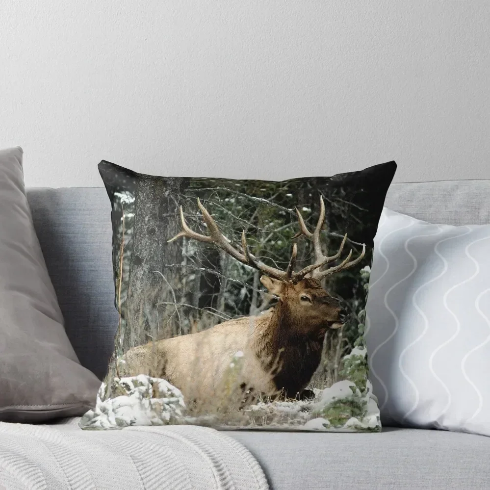 

Bull Elk Throw Pillow Decorative pillow case Room decorating items luxury covers Bed pillowcases pillow