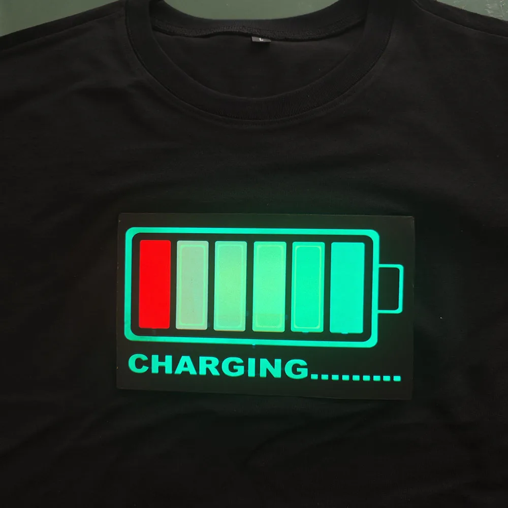 Man And Women Sound Active Equalizer El T Shirt Equalizer Light Up Down Led T Shirt Flashing Music Activated Led T-shirt