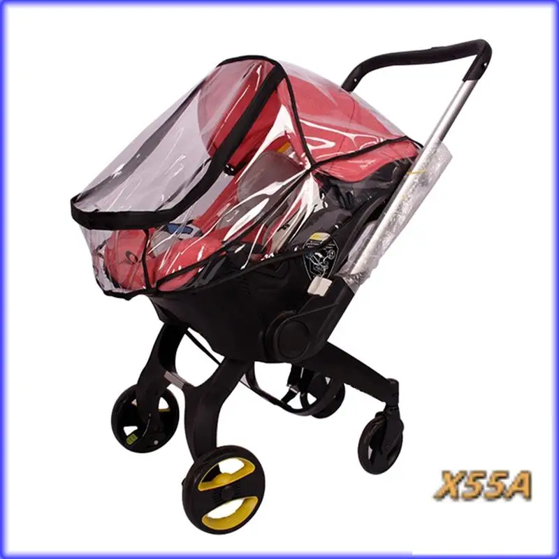 

XX-Baby Carriage Rain Cover Breathable Double Zipper Windproof Rain Cover Stroller Raincoat Baby Seat Travel Replacement