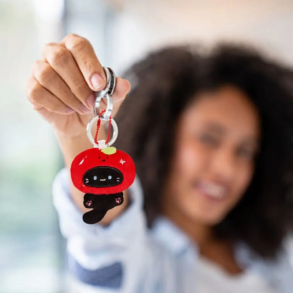 Cute Multicolor Cat Keychain Pendant Cartoon Cat Couples Sweet Kitten Keyring Soft Car Decoration Bag Ornament Gift