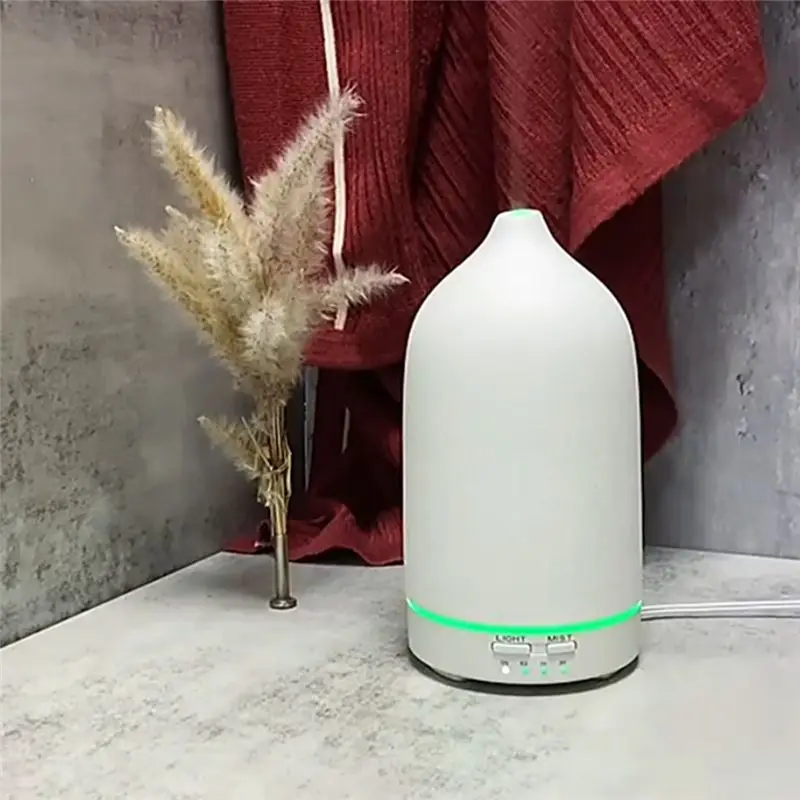 [NEWA66Z!】 Automatic Humidifier Hotel Colorful Lights Diffuser Ceramic Aromatherapy Machine EU Plug