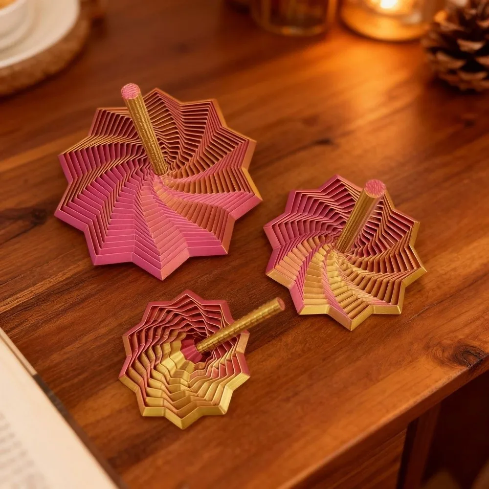 3D Printing Fractal Fidget Star Model Geometric Design S/M Visual Illusion Hexagon Relaxation Portable Expanded Sensory Model