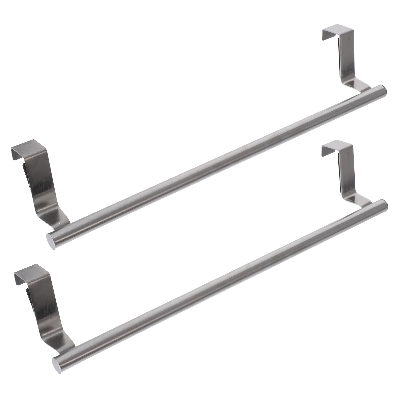 

2Pcs Stainless Steel Bathroom Towel Rack Easy Install No Hole Kitchen Storage Holder Wall Mounted Multifunctional Towel Hanger